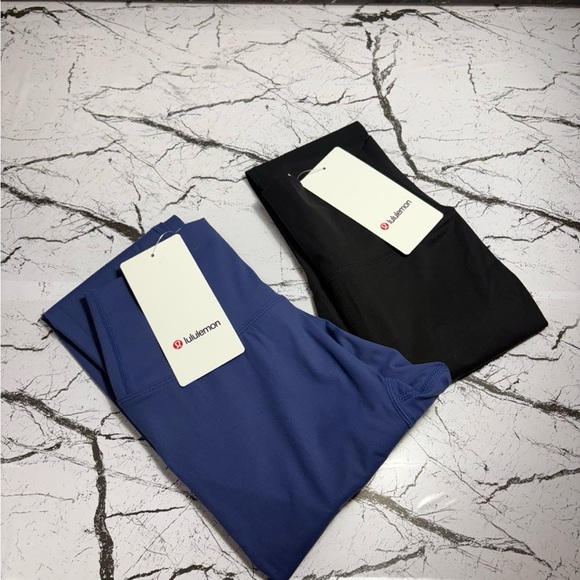 lululemon athletica Pants - lululemon athletica Black and Blue Leggings